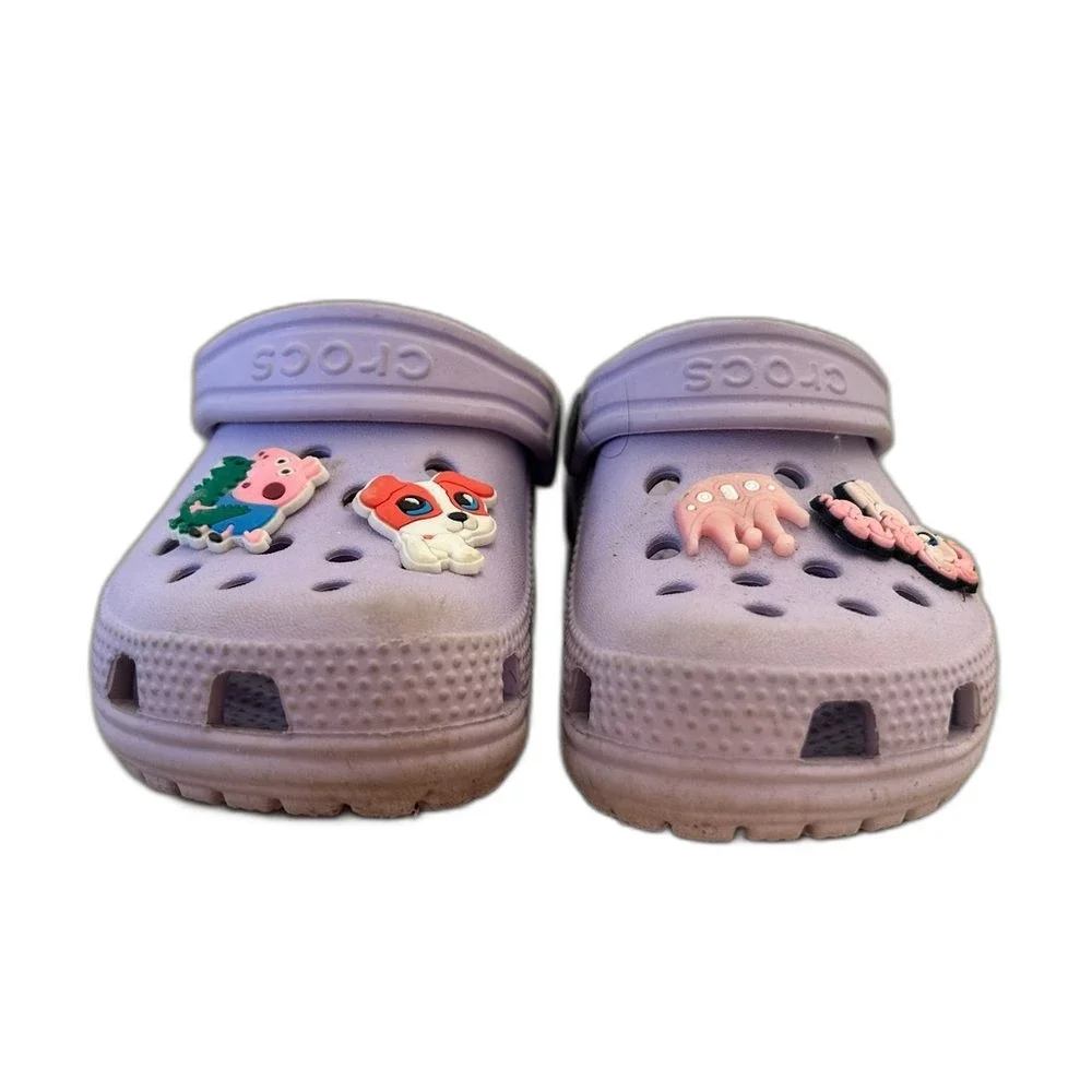 Crocs Purple Toddler Girl Size 8 Little Girls Shoes Slip On Outdoor Shoes